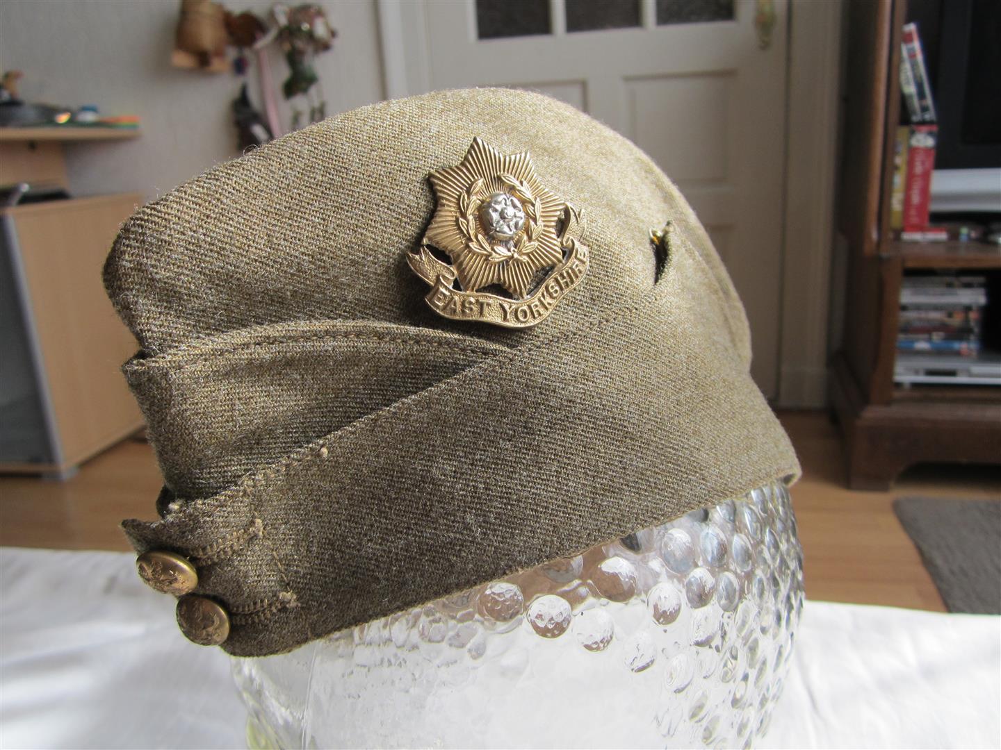 WW2 British 1939 Army Side Cap - East Yorkshire
